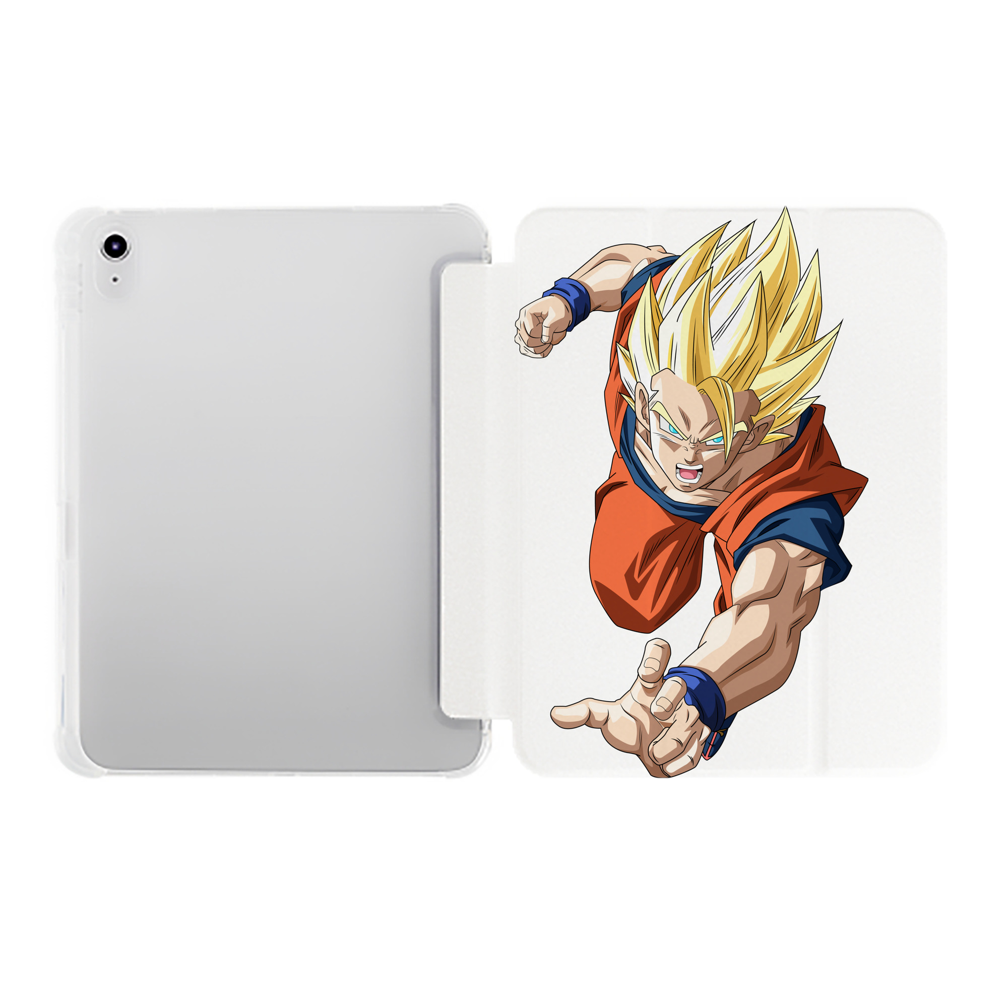 （画像用） ドラゴンボール 孫 悟飯（そんごはん）DRAGON BALL Son Gohan IPad ケース ペン収納付き 三つ折りスタンド PUレザー×シリコン 対応機種9.5/10.5/10.9インチ